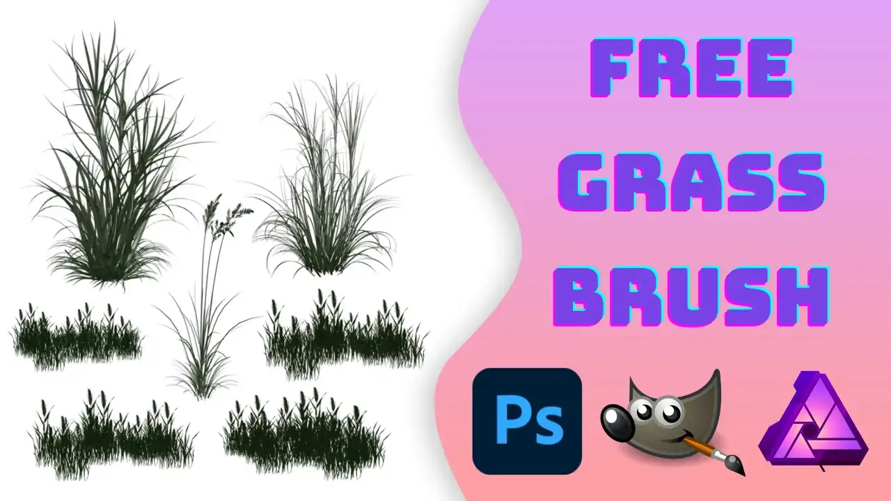 11 Free Grass Brush Photoshop Pack (Photoshop, GIMP)